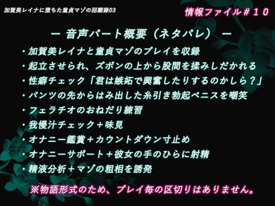 加賀美レイナに堕ちた童貞マゾの回顧録03 ー 背徳の自慰行為 ー
