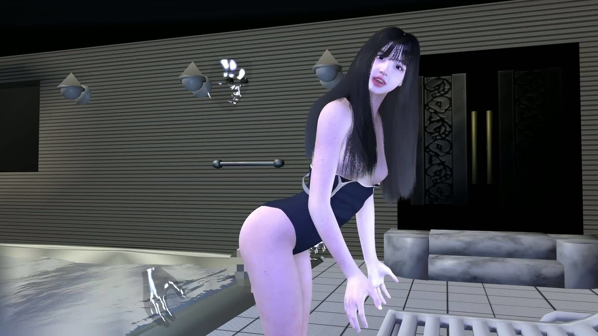 【ROMV355】透明人間で例のプールでスク水のJKをレ●プした「何でこんなところに！？」