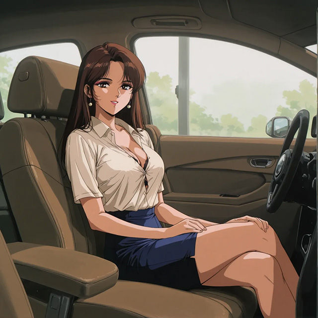 人妻OLと朝からカーセックス