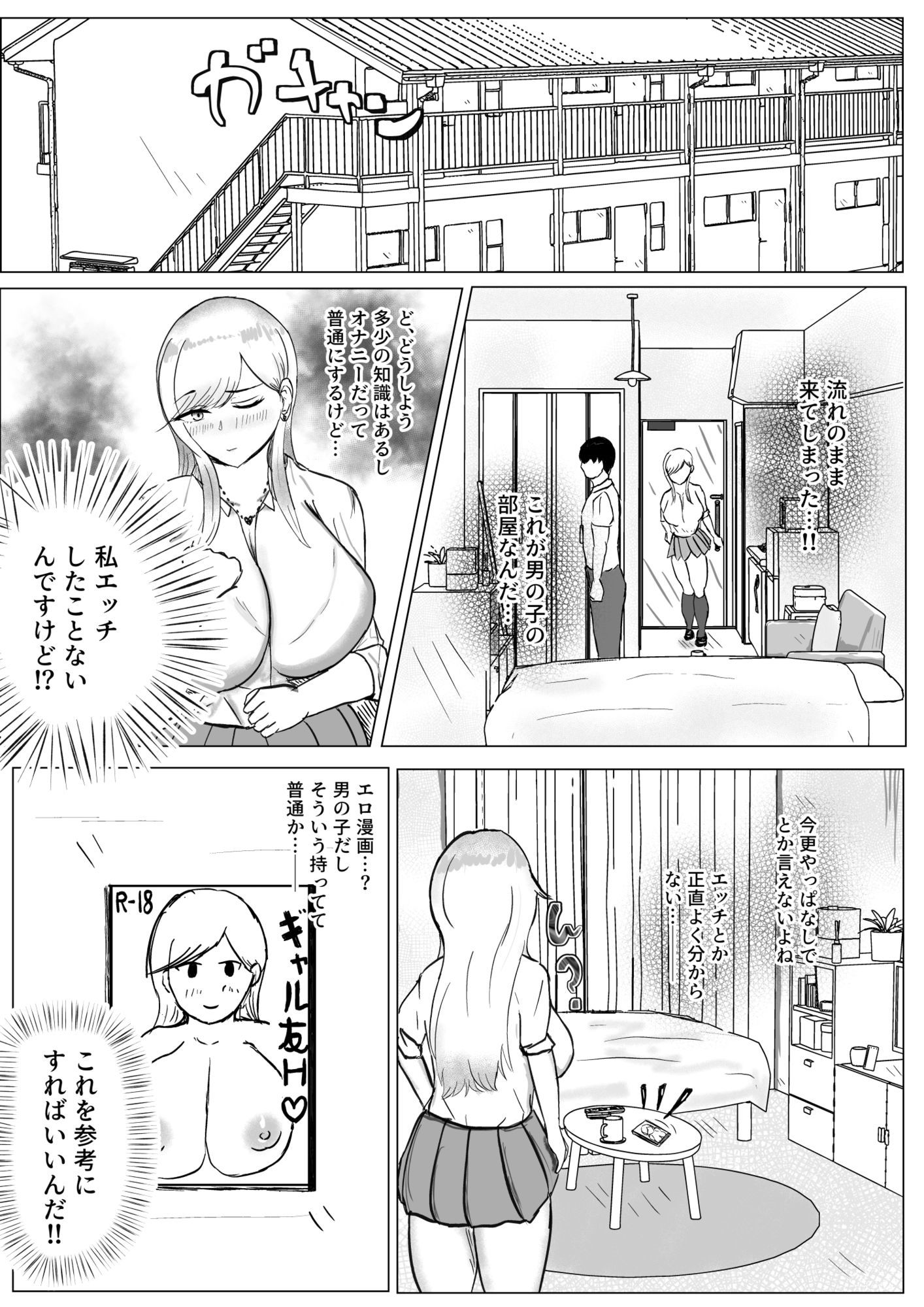 初めてはエロ漫画を参考に