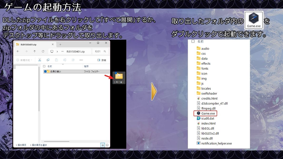 白黒の番い