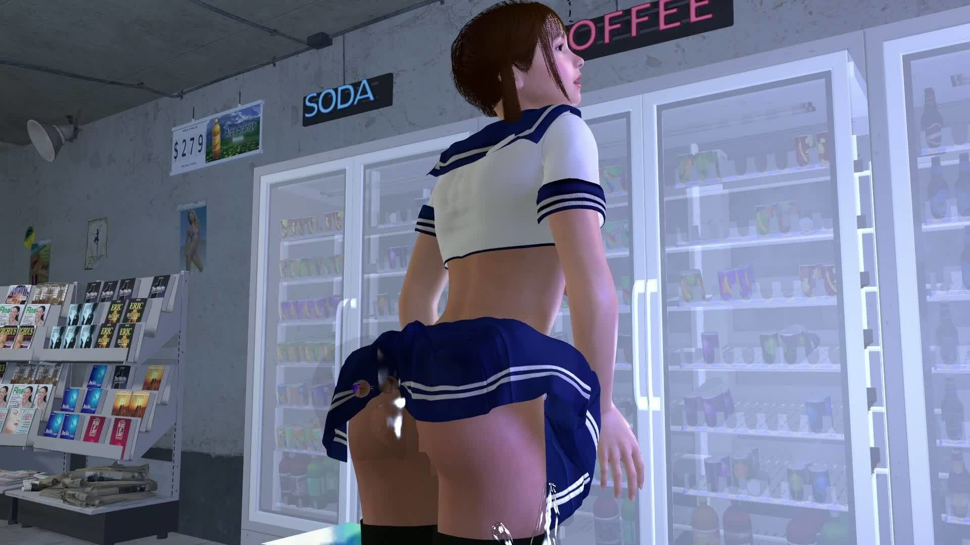 【ROMV371】ロリ巨乳JKレ●プ透明人間コンビニフルセックス「誰もいなのにレ●プされてる！？」