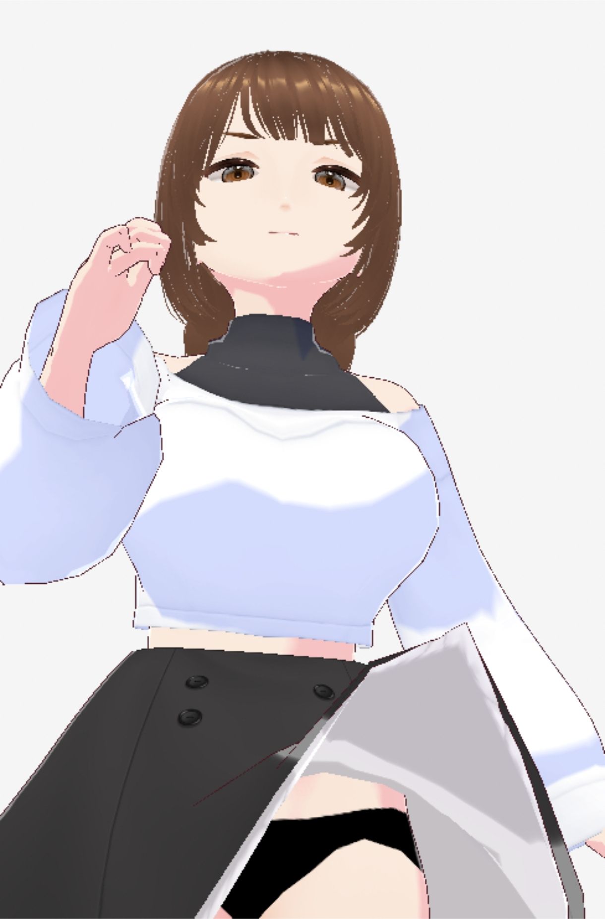 ツンデレっぽい巨乳のお姉さん（セリフなし 3DCGモデル イラスト集）