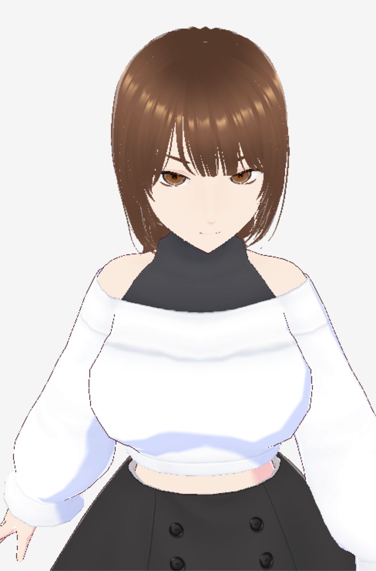 ツンデレっぽい巨乳のお姉さん（セリフなし 3DCGモデル イラスト集）