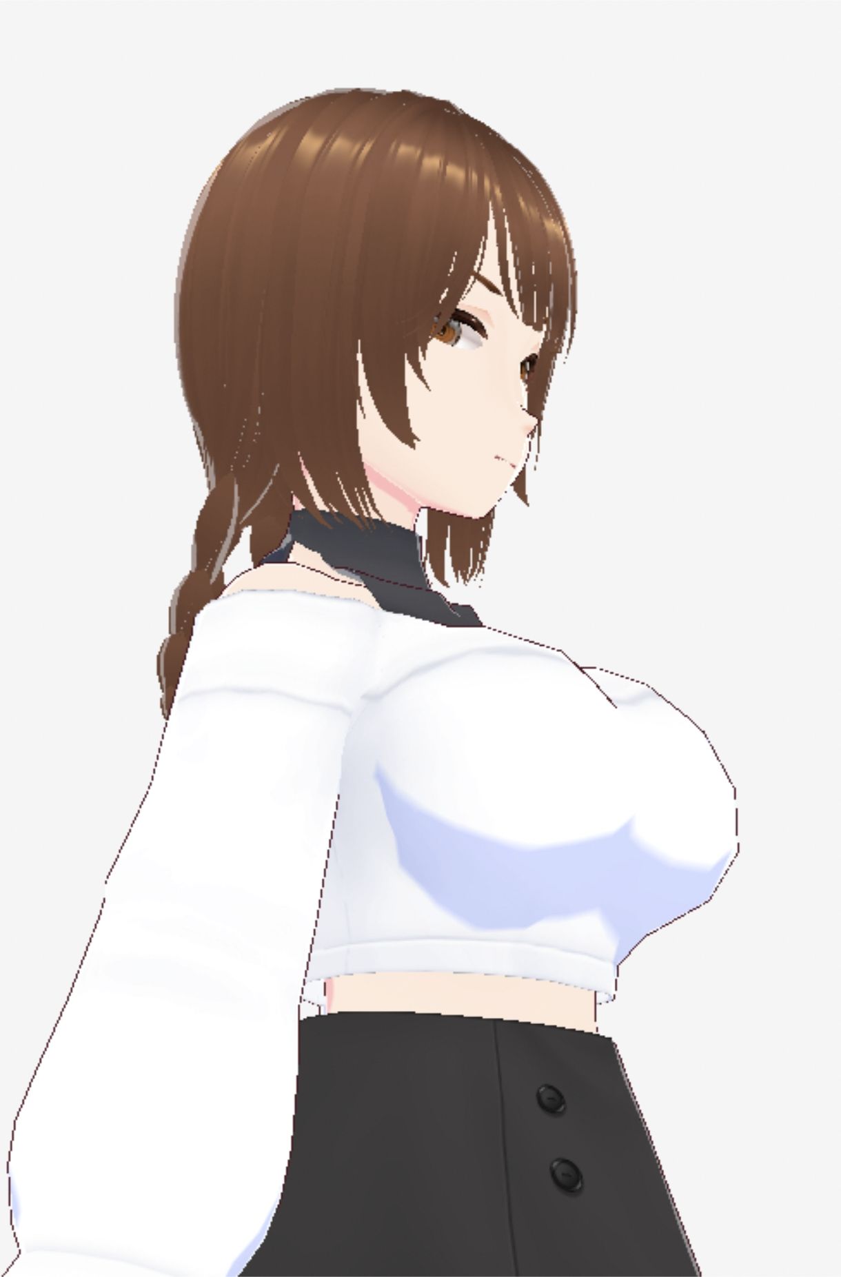 ツンデレっぽい巨乳のお姉さん（セリフなし 3DCGモデル イラスト集）