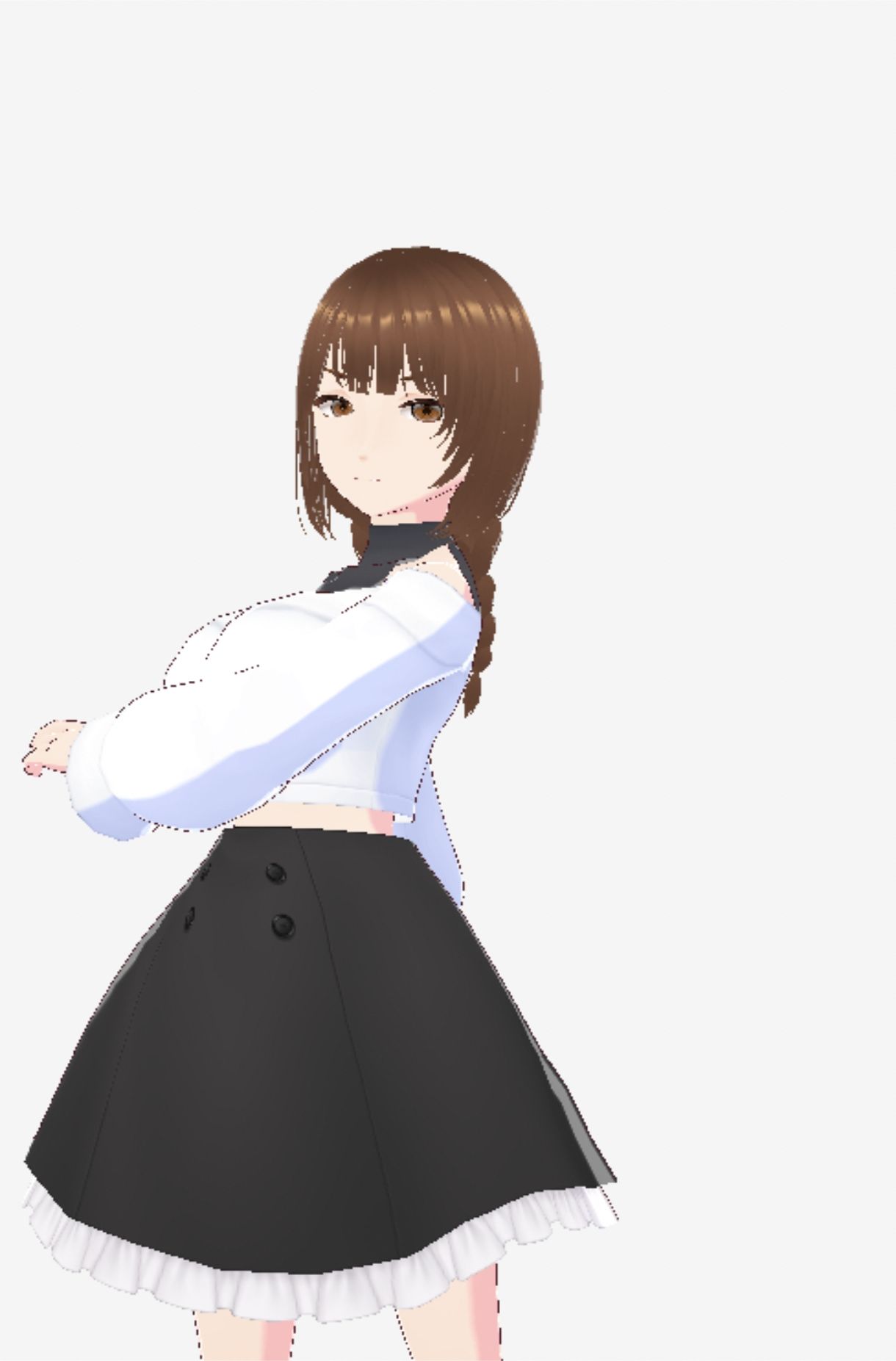 ツンデレっぽい巨乳のお姉さん（セリフなし 3DCGモデル イラスト集）