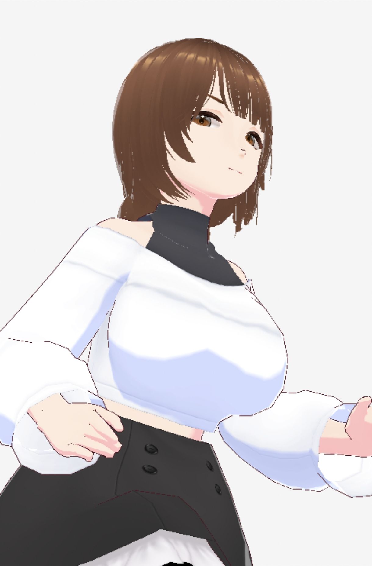 ツンデレっぽい巨乳のお姉さん（セリフなし 3DCGモデル イラスト集）