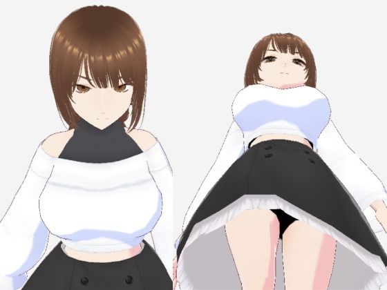 ツンデレっぽい巨乳のお姉さん（セリフなし 3DCGモデル イラスト集）