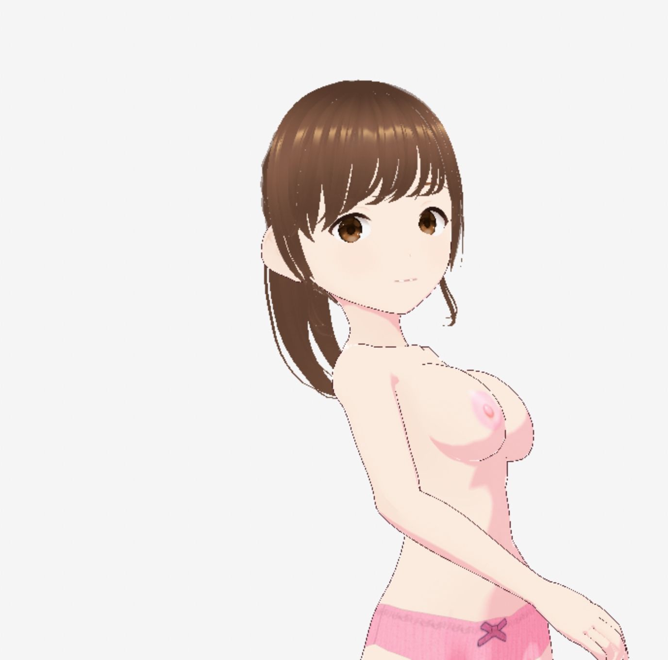 赤いドレスの巨乳のお姉さん（セリフなし 3DCGモデル イラスト集）