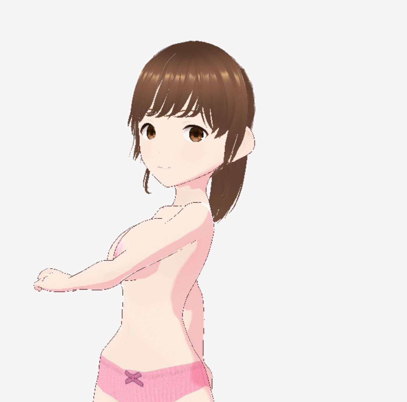 赤いドレスの巨乳のお姉さん（セリフなし 3DCGモデル イラスト集）