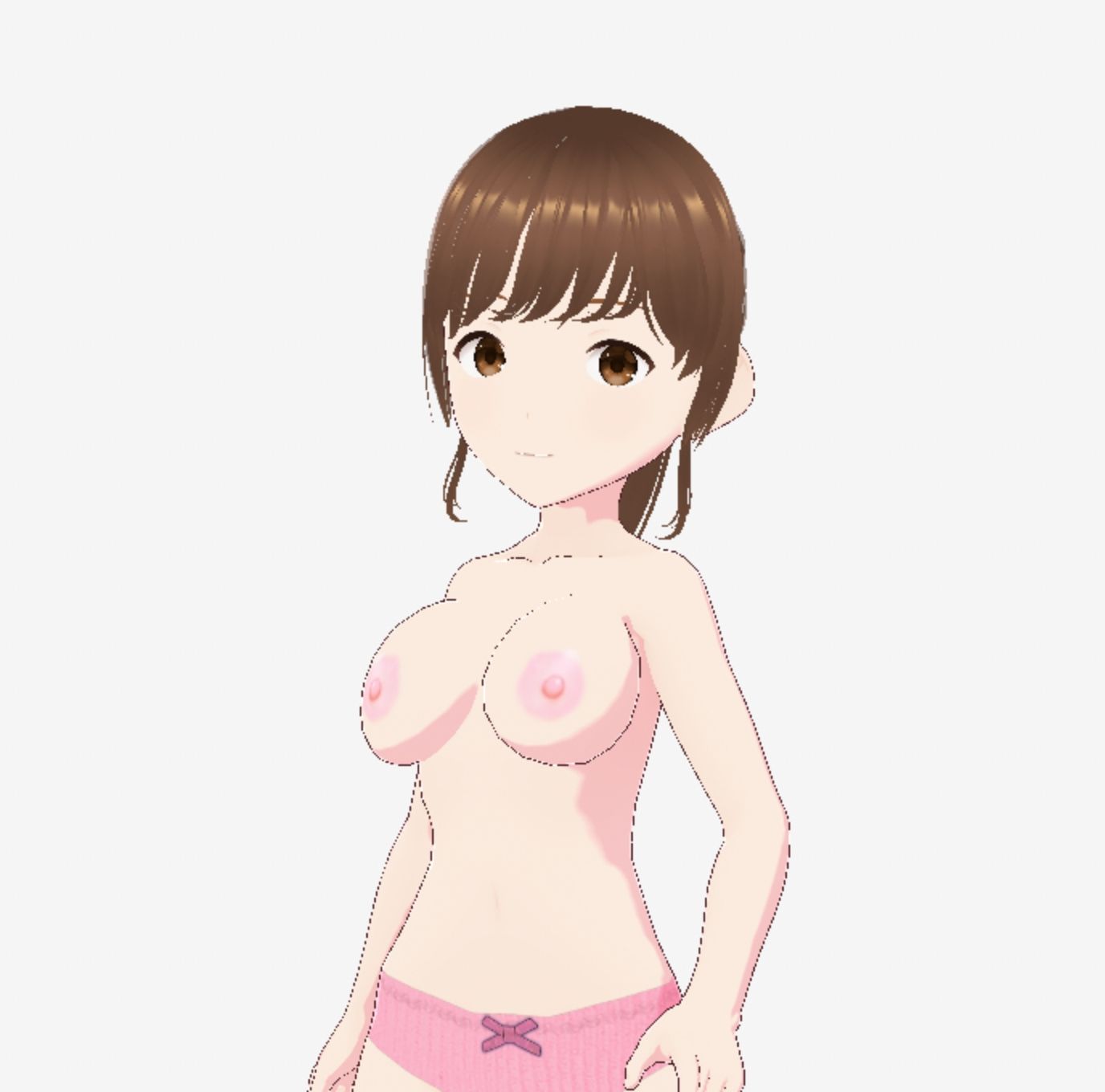 赤いドレスの巨乳のお姉さん（セリフなし 3DCGモデル イラスト集）
