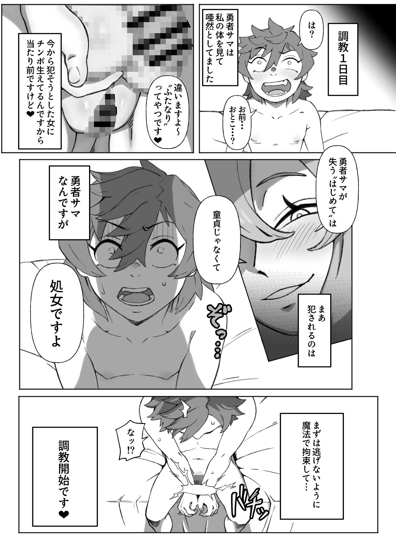 新人ふたなり冒険者カスミちゃんの勇者サマ100日調教日記