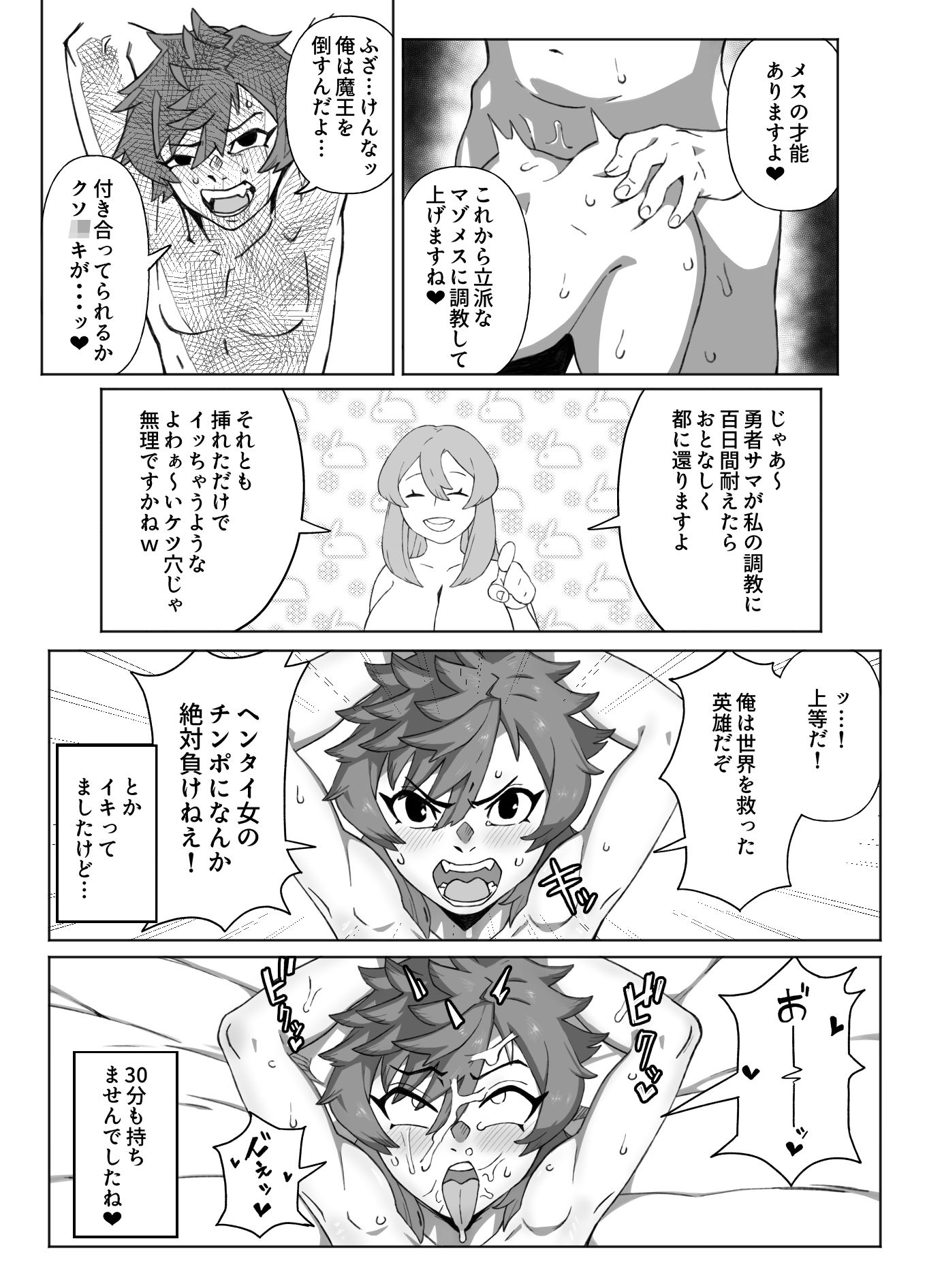 新人ふたなり冒険者カスミちゃんの勇者サマ100日調教日記