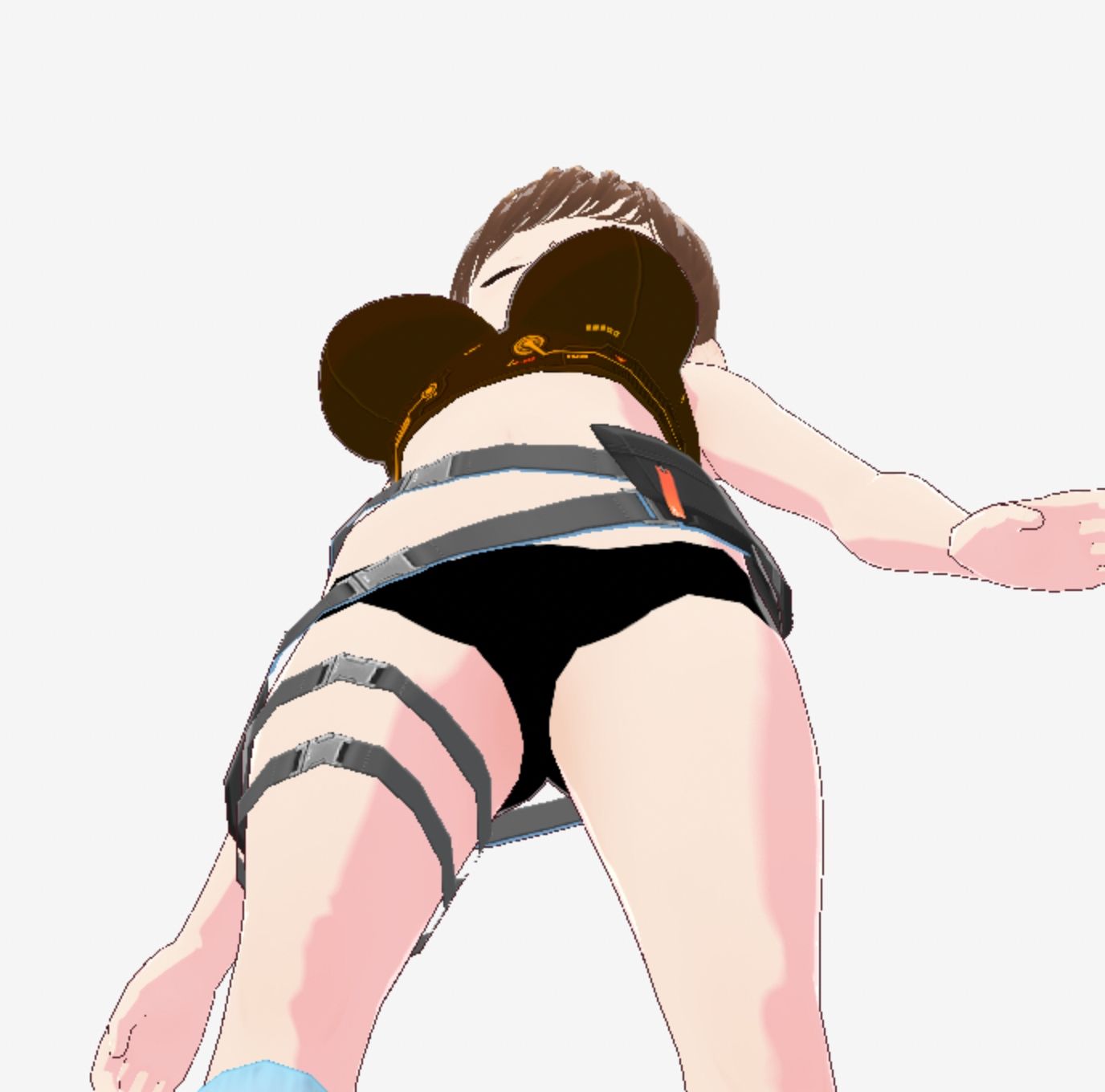 戦ってるようなファッションブラの巨乳美女（セリフなし 3DCGモデル イラスト集）