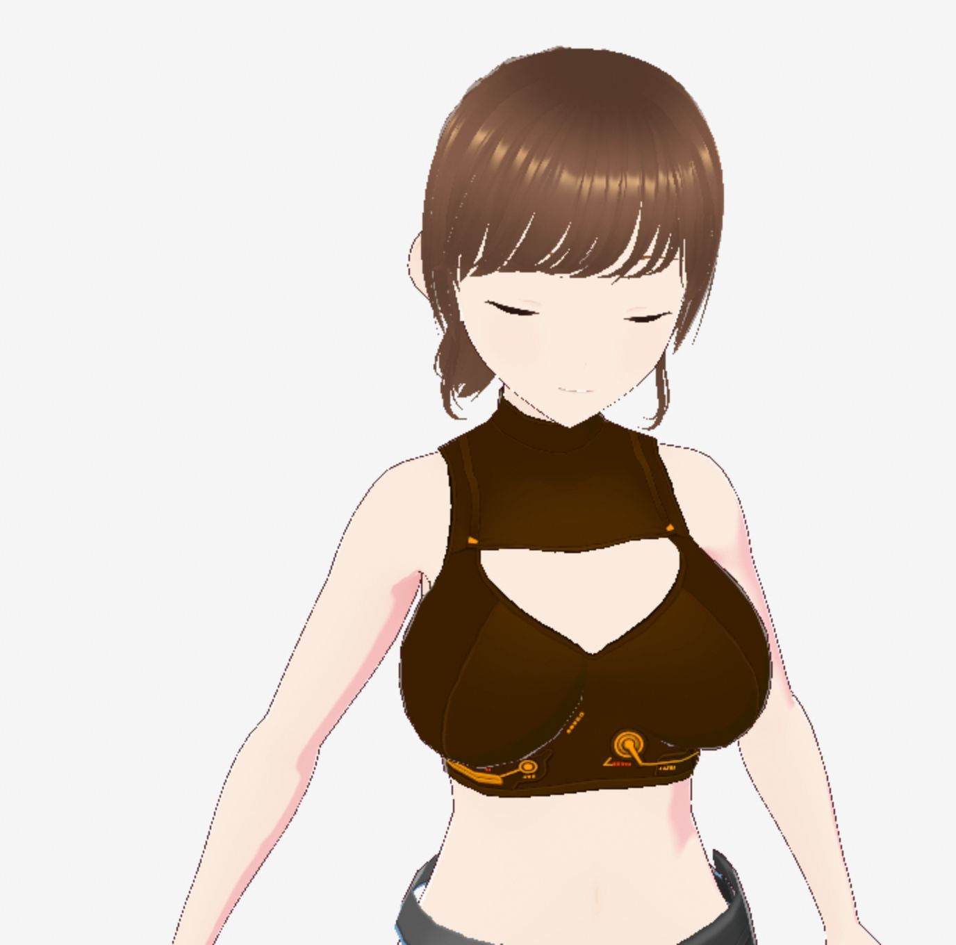 戦ってるようなファッションブラの巨乳美女（セリフなし 3DCGモデル イラスト集）