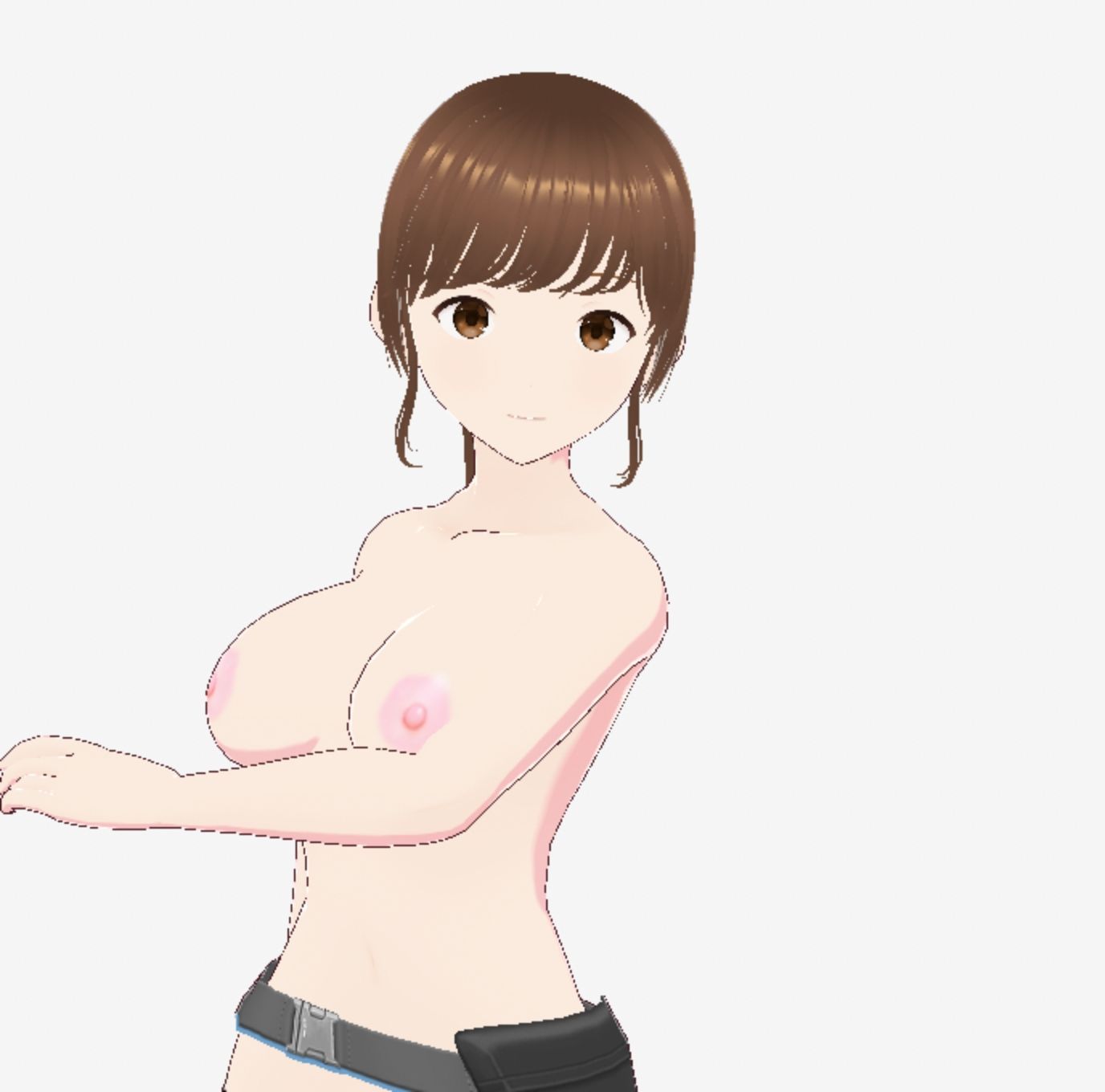 戦ってるようなファッションブラの巨乳美女（セリフなし 3DCGモデル イラスト集）