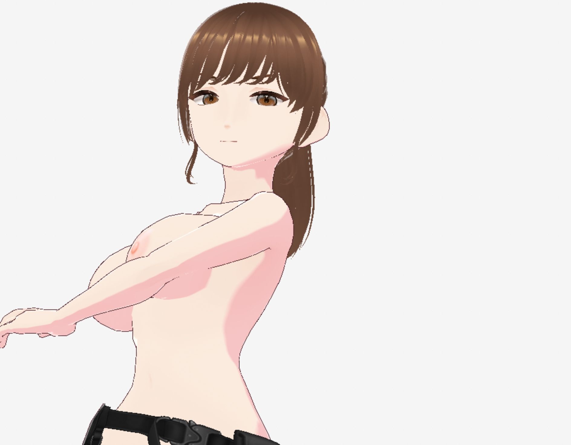 紫色の服を着たツンデレ戦士っぽい美女(セリフなし 3DCGモデル イラスト集)