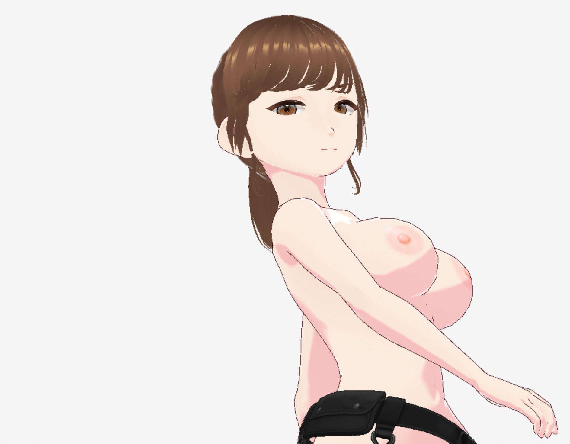 紫色の服を着たツンデレ戦士っぽい美女(セリフなし 3DCGモデル イラスト集)