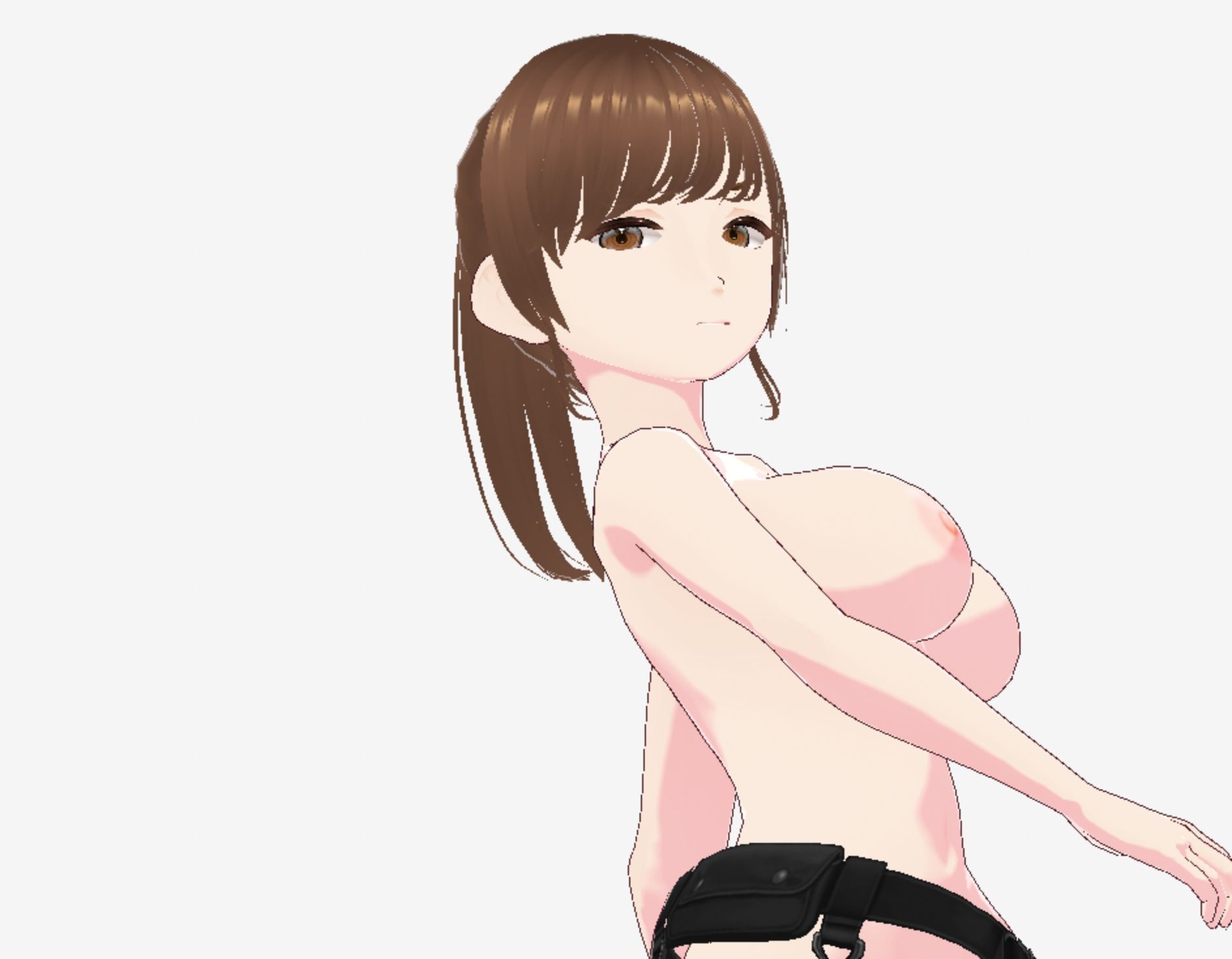 紫色の服を着たツンデレ戦士っぽい美女(セリフなし 3DCGモデル イラスト集)