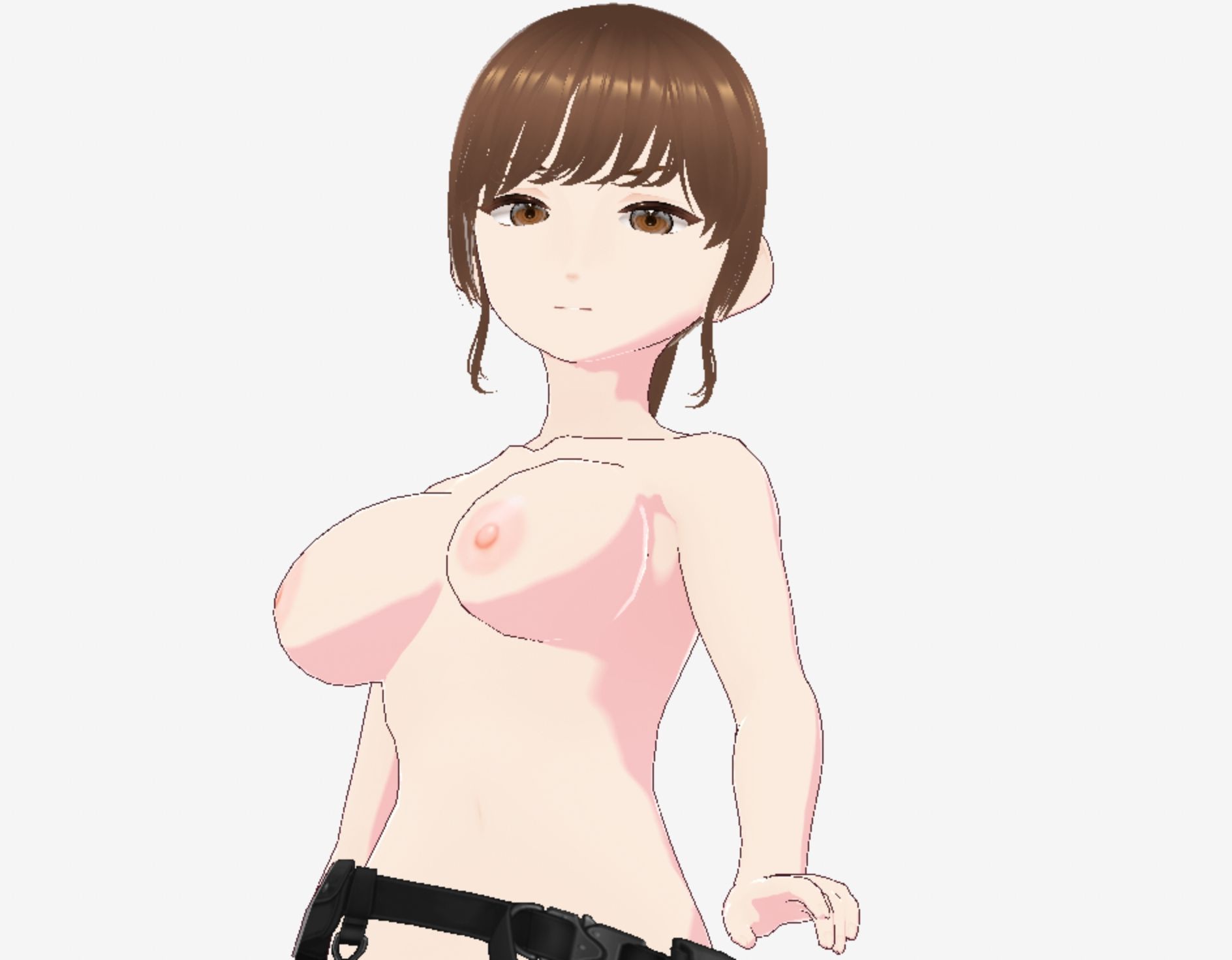 紫色の服を着たツンデレ戦士っぽい美女(セリフなし 3DCGモデル イラスト集)