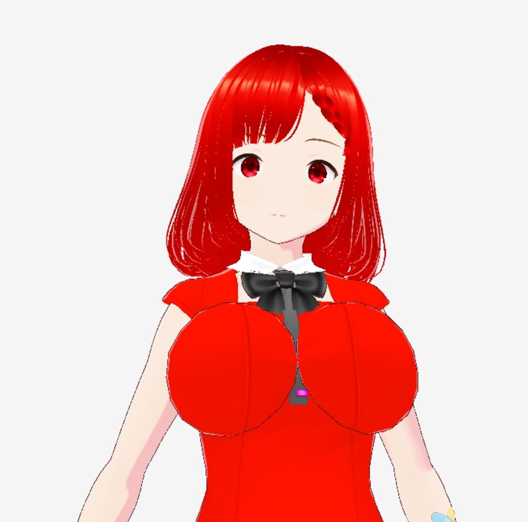 赤い美女（セリフなし 3DCGモデル イラスト集）