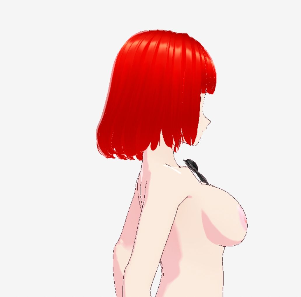 赤い美女（セリフなし 3DCGモデル イラスト集）