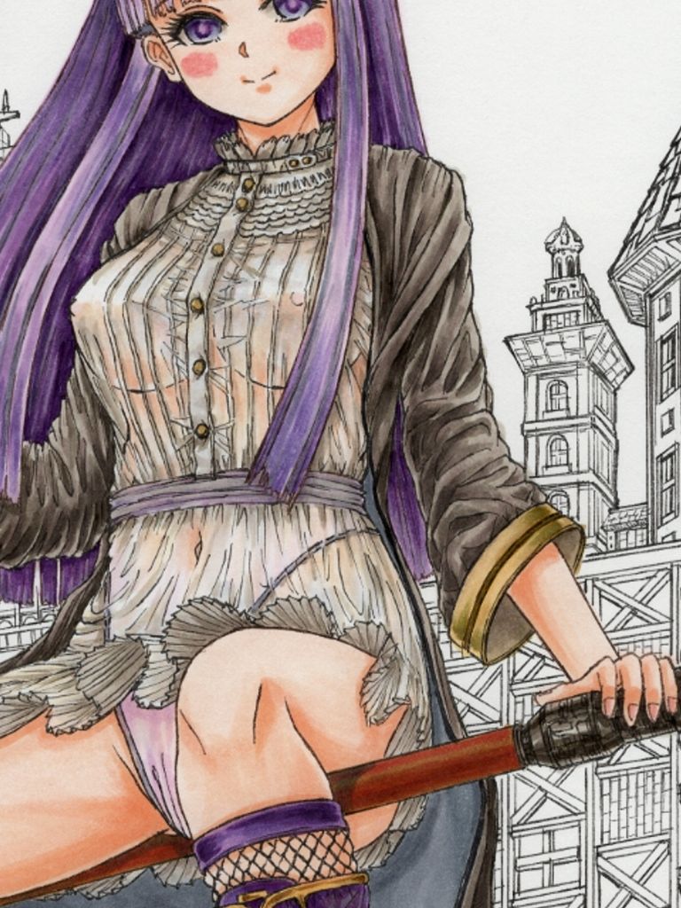 葬送のフリー〇ン、フリー〇ンとゲストキャラのイラスト。アナログのコピック系作品（フリー〇ン、アウ〇、フェル〇、ラビー〇＆カン〇）葬送のフリー〇ン、フリー〇ンとゲストキャラのイラスト。アナログのコピック系作品（フリー〇ン、アウ〇、フェル〇、ラビー〇＆カン〇）
