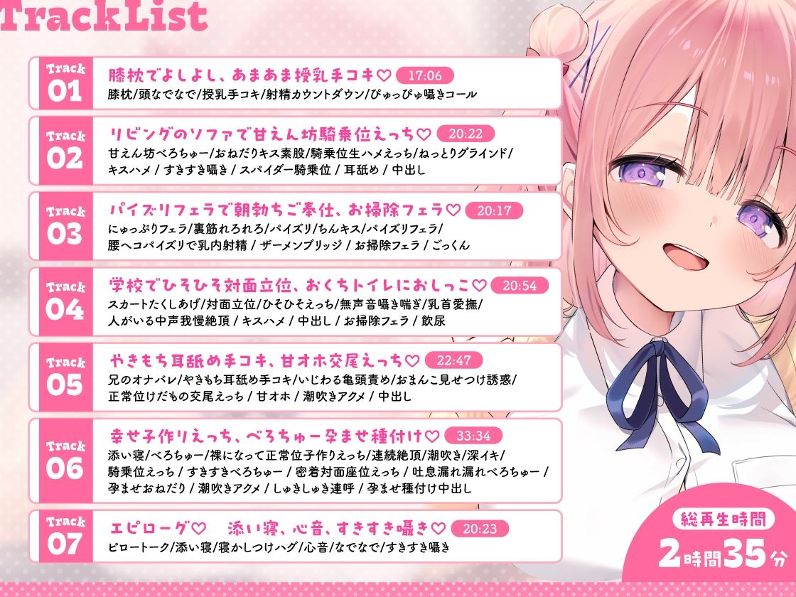 【愛されまくり2時間半（はーと）】兄LOVEな妹と結ばれたあと〜幸せ過ぎてダメになっちゃう全肯定溺愛でろあまえっち〜【KU100】