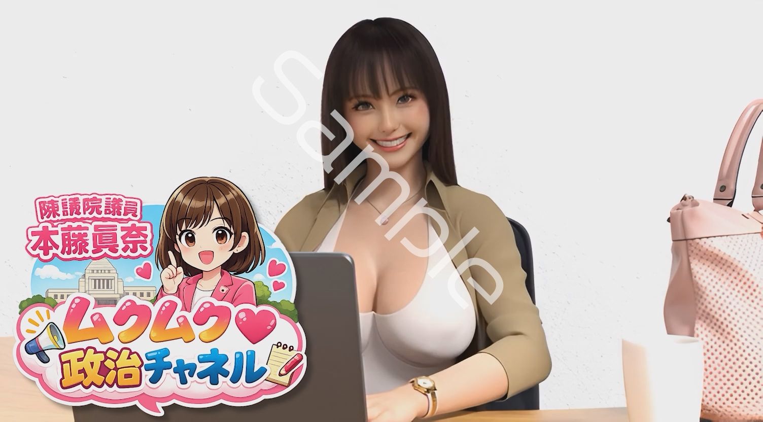 【△100】盗撮実現党の党員として公認を受け見事に陳議院議員に当選した『本藤まな』の「ムクムク（はーと）政治チャネル」Vol.0002「演説時の水着やパンチラ写真の撮り放題は、公然猥褻に当たるのか、法的見解を問う」