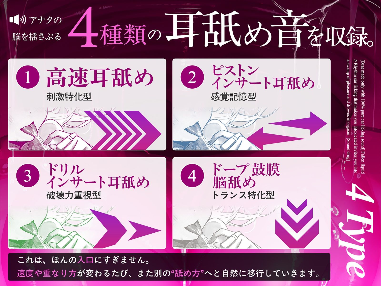 【純度100％耳舐め音のみで作られたビート】堕液 ♯アナタを酩酊させるリズム耳舐めが快楽の沼に誘いオーガズムへ溺れる。【サウンドドラッグ】
