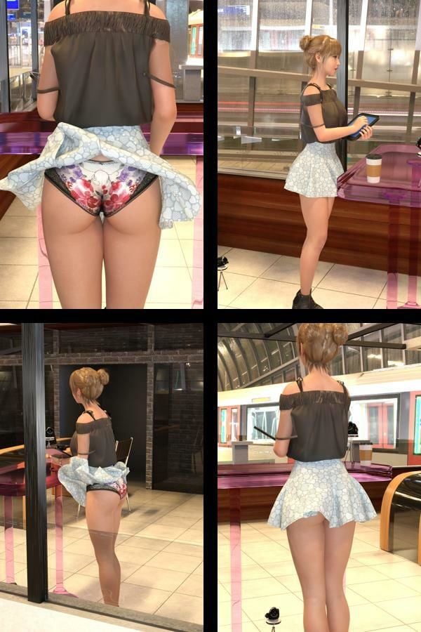 【▲All】『理想の彼女を3DCGで作ります』から生まれたバーチャルアイドル「一ノ瀬廻里（いちのせめぐり）」の風チラハプニング写真集:風チラ_04