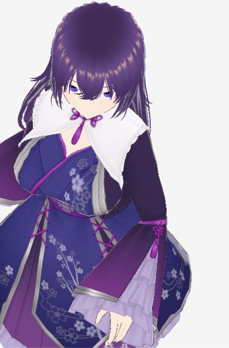 和柄の洋風ドレスの巨乳美女（セリフなし 3DCGモデル イラスト集）