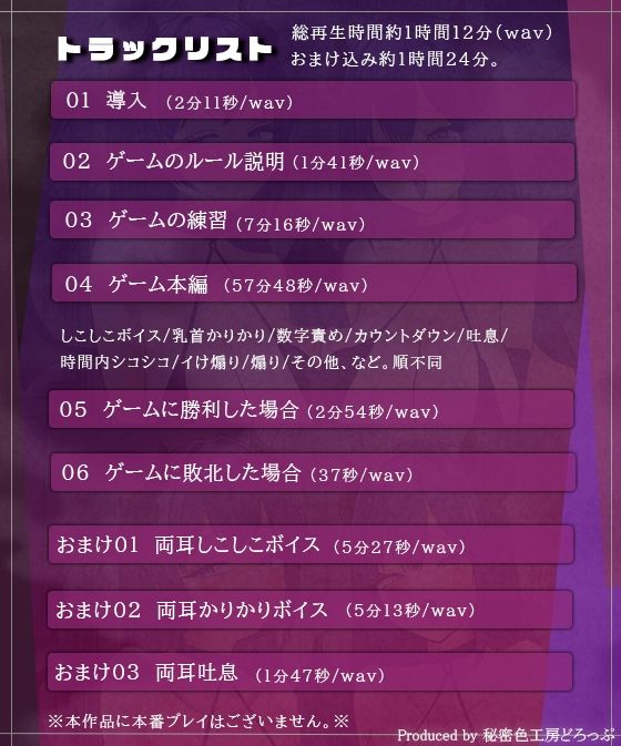Wサキュバスによるノルマ式乳首責めオナサポゲーム！すべてのノルマの達成を目指せ！【しこしこボイス×かりかりボイス×14のノルマ×密着囁き×マゾ】