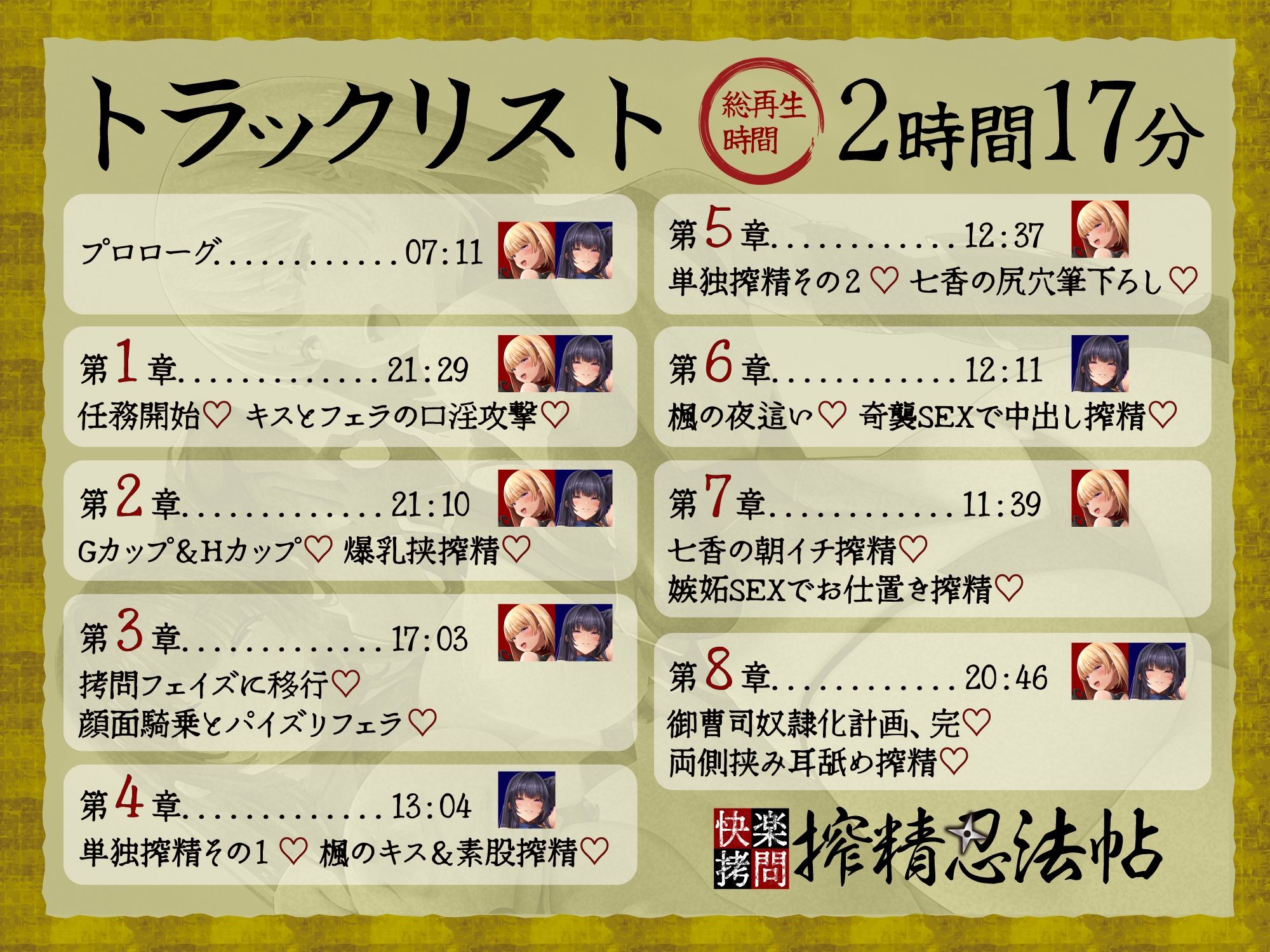 【逆レ】快楽拷問搾精忍法帖〜どすけべ房中術でえろえろ拷問〜