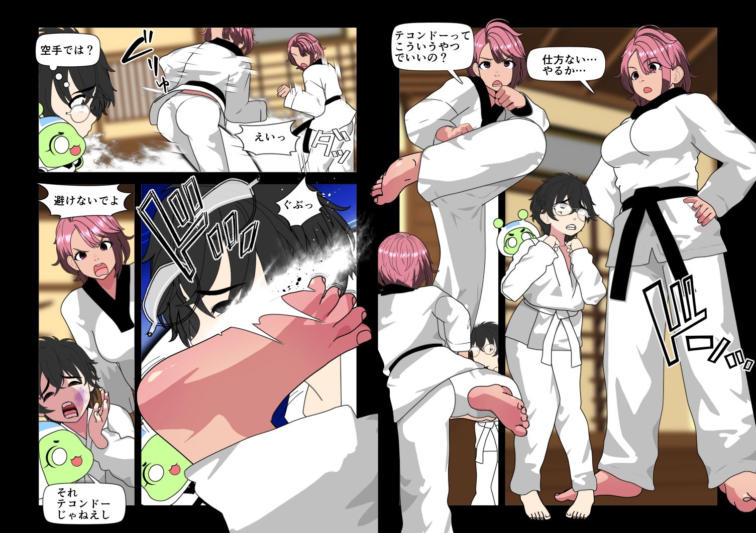 ANIME-GIRL-TAKEWONDO-KICK