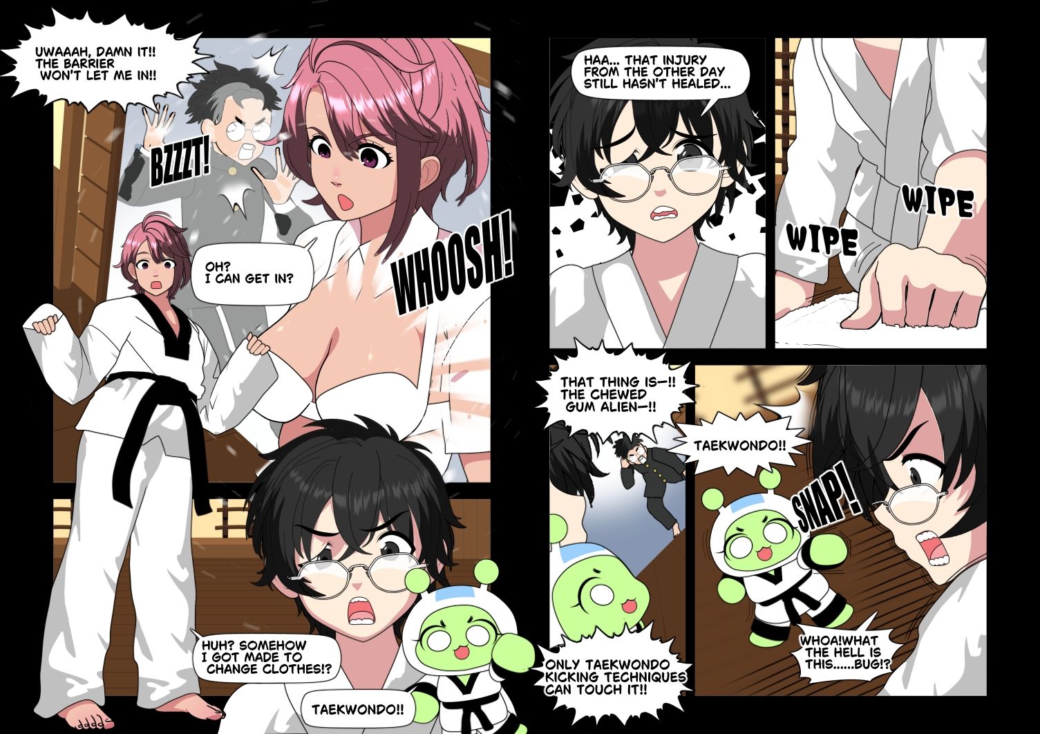 ANIME-GIRL-TAKEWONDO-KICK
