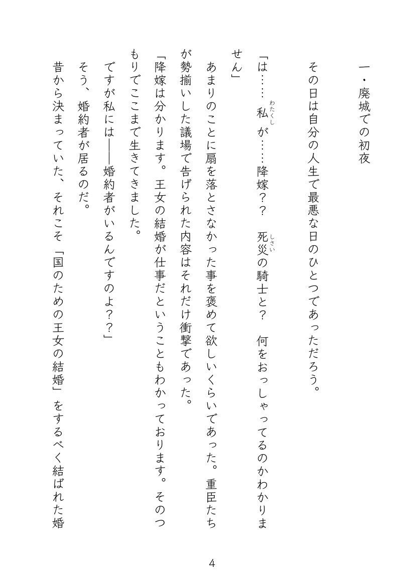 王女様は呪われ騎士の性処理用花嫁