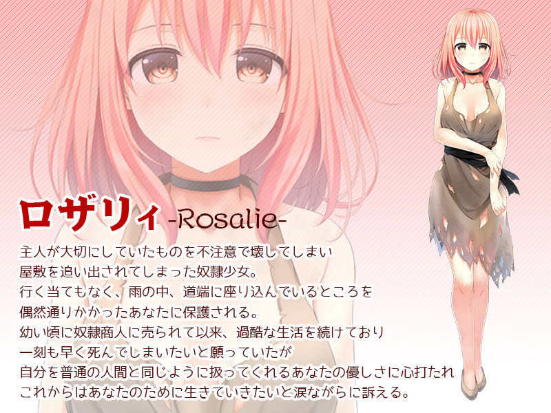 奴●少女ロザリィ〜貧しい絵描きのあなたが捨てられた少女と出会い、一緒に暮らし、やがて結婚するまでの物語〜