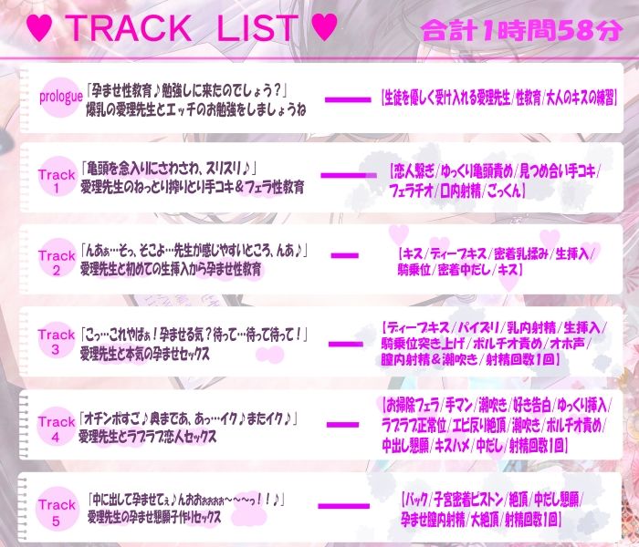 【14日間限定特典】孕ませ性教育〜保健室で低音ダウナーKカップ愛理先生の密着ラブラブ孕ませ授業〜