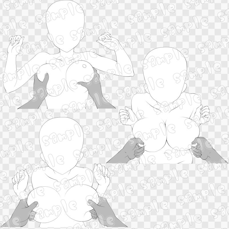 線画素材集［手］66