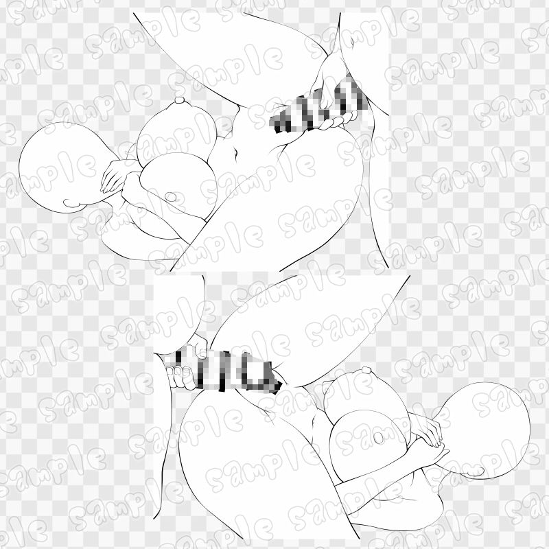 線画素材集［手］73