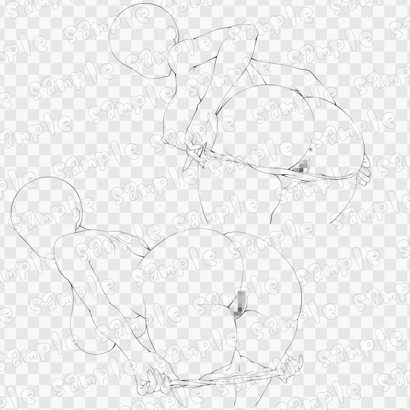 線画素材集［手］75