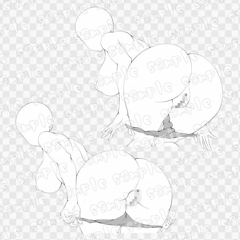 線画素材集［手］76