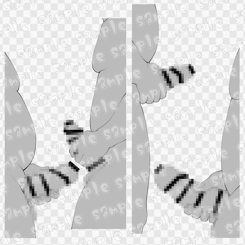 線画素材集［手］78