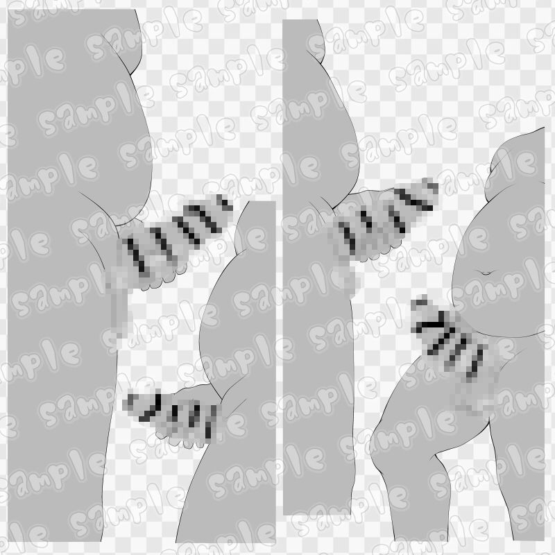 線画素材集［手］79