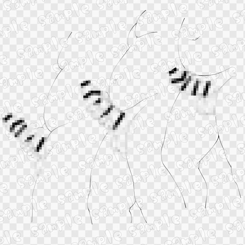 線画素材集［手］80