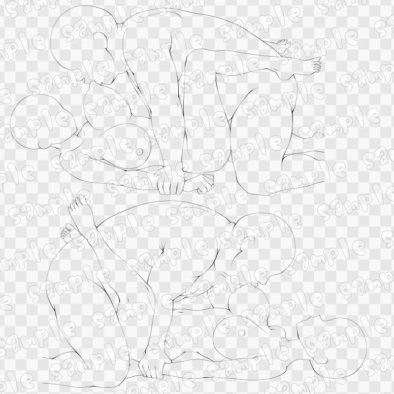 線画素材集［手］82