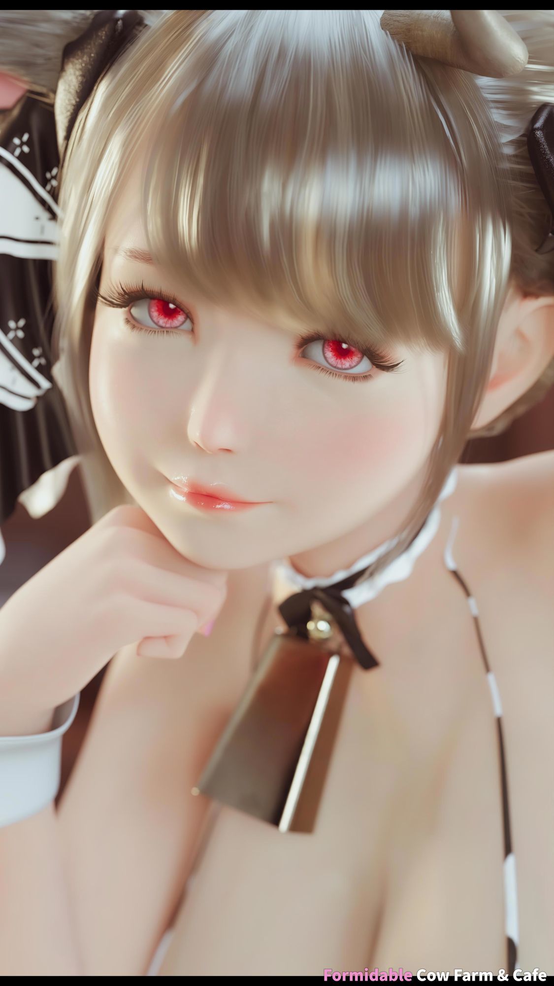 牛柄ビキニの爆乳牛娘4