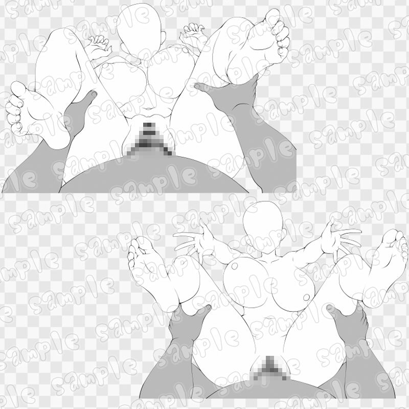 線画素材集［手］84