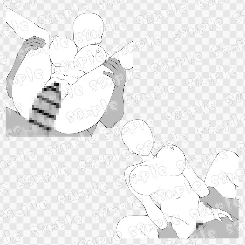 線画素材集［手］86